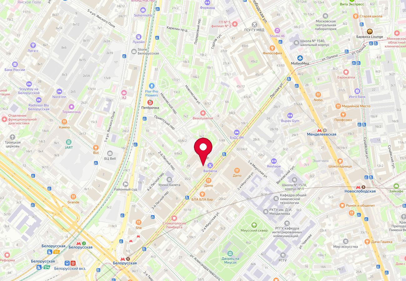 Карта: Visa Center, Москва, ул. Лесная, 43